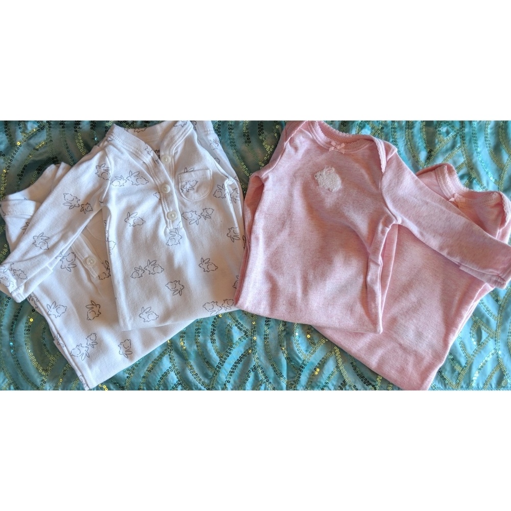 Carter's Bunny Preemie Nightgowns for Twins